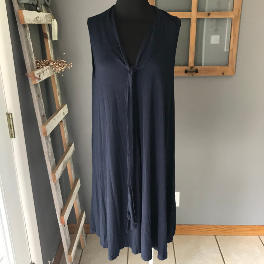 ASOS Maternity NWT Navy Knit Sleeveless Dress S